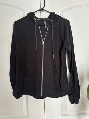 Calvin Klein Black Full-Zip Hooded Athletic Performance Sweatshirt